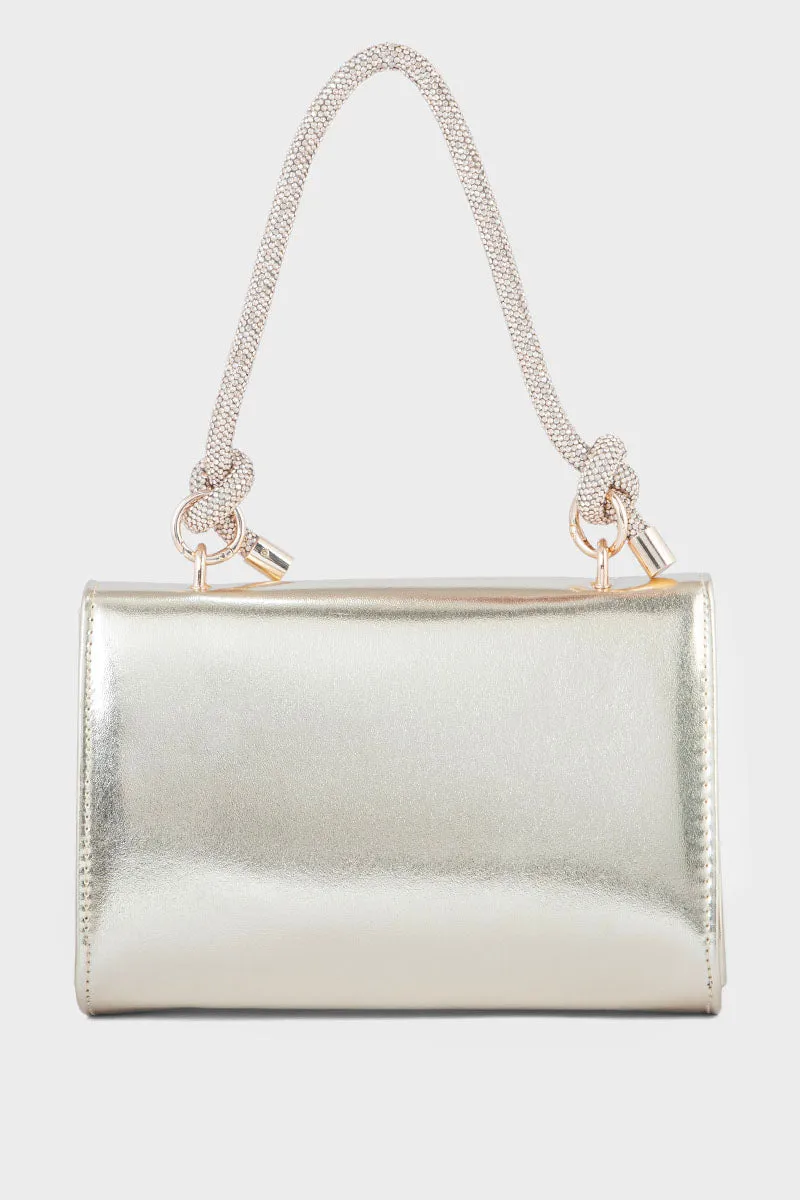 Top Handle Hand Bags BH0036-Golden