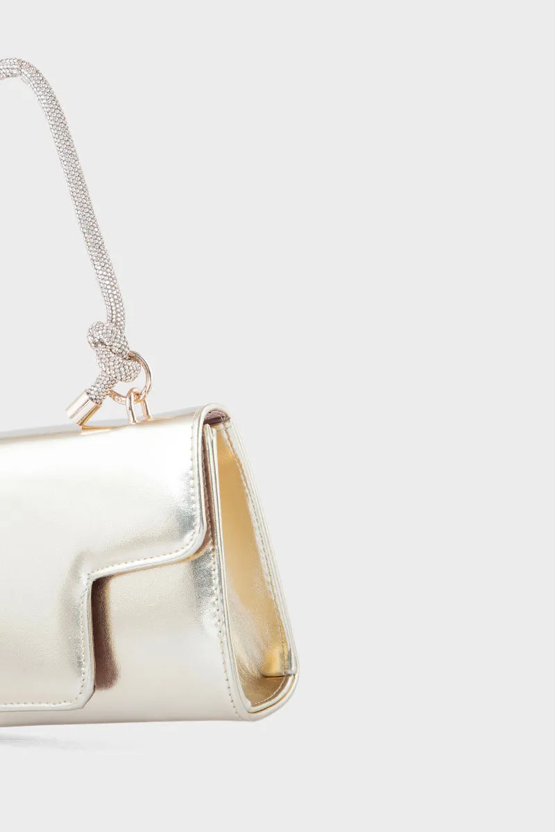 Top Handle Hand Bags BH0036-Golden