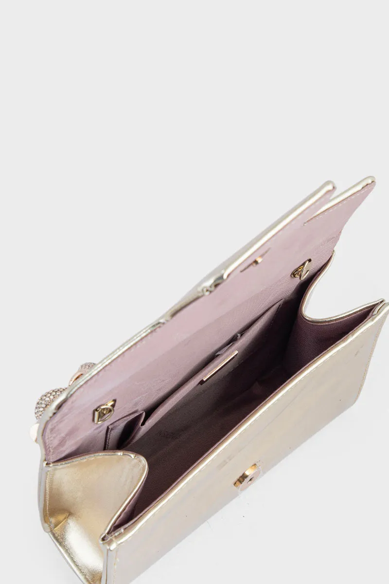 Top Handle Hand Bags BH0036-Golden