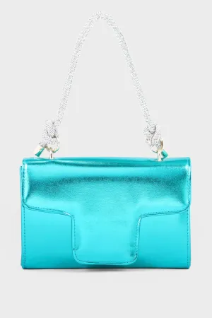Top Handle Hand Bags BH0036-Teal Blue