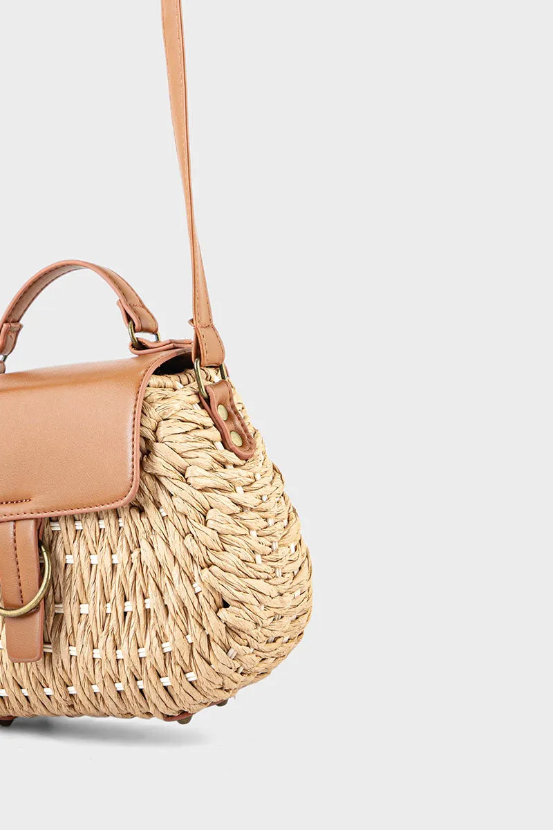 Top Handle Hand Bags BH0080-Tan