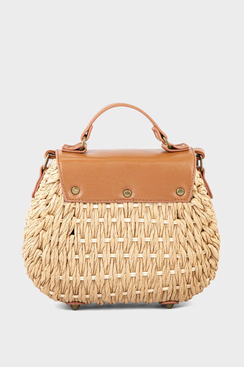 Top Handle Hand Bags BH0080-Tan