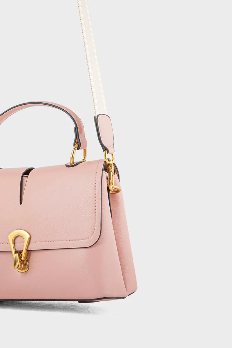 Top Handle Hand Bags BH0108-Tea Pink