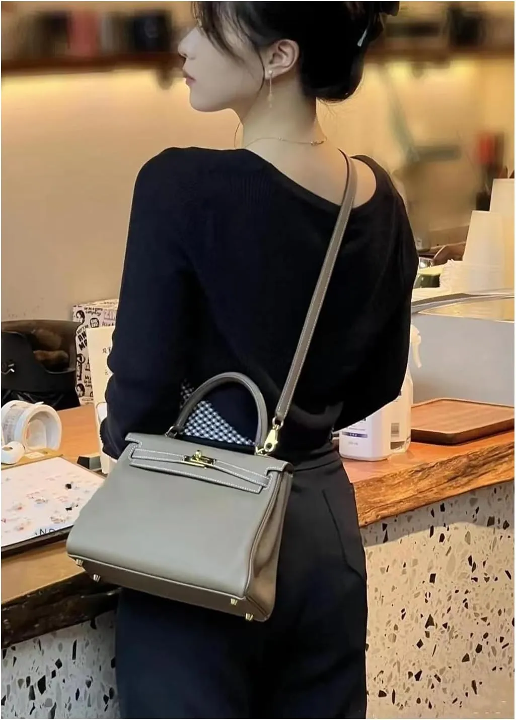 Tote Bag for Women, Genuine Leather Top Handle Handbag, Fashion Vintage Shoulder Bag, Crossbody, With 2 strap.