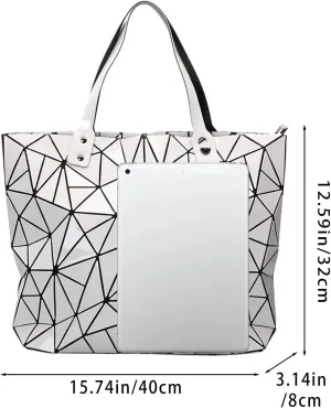 Tote Bag for Women, Women's Shoulder Handbags,Geometric Lattice Bag for Women Suitable for Christmas, Party,Travelling
