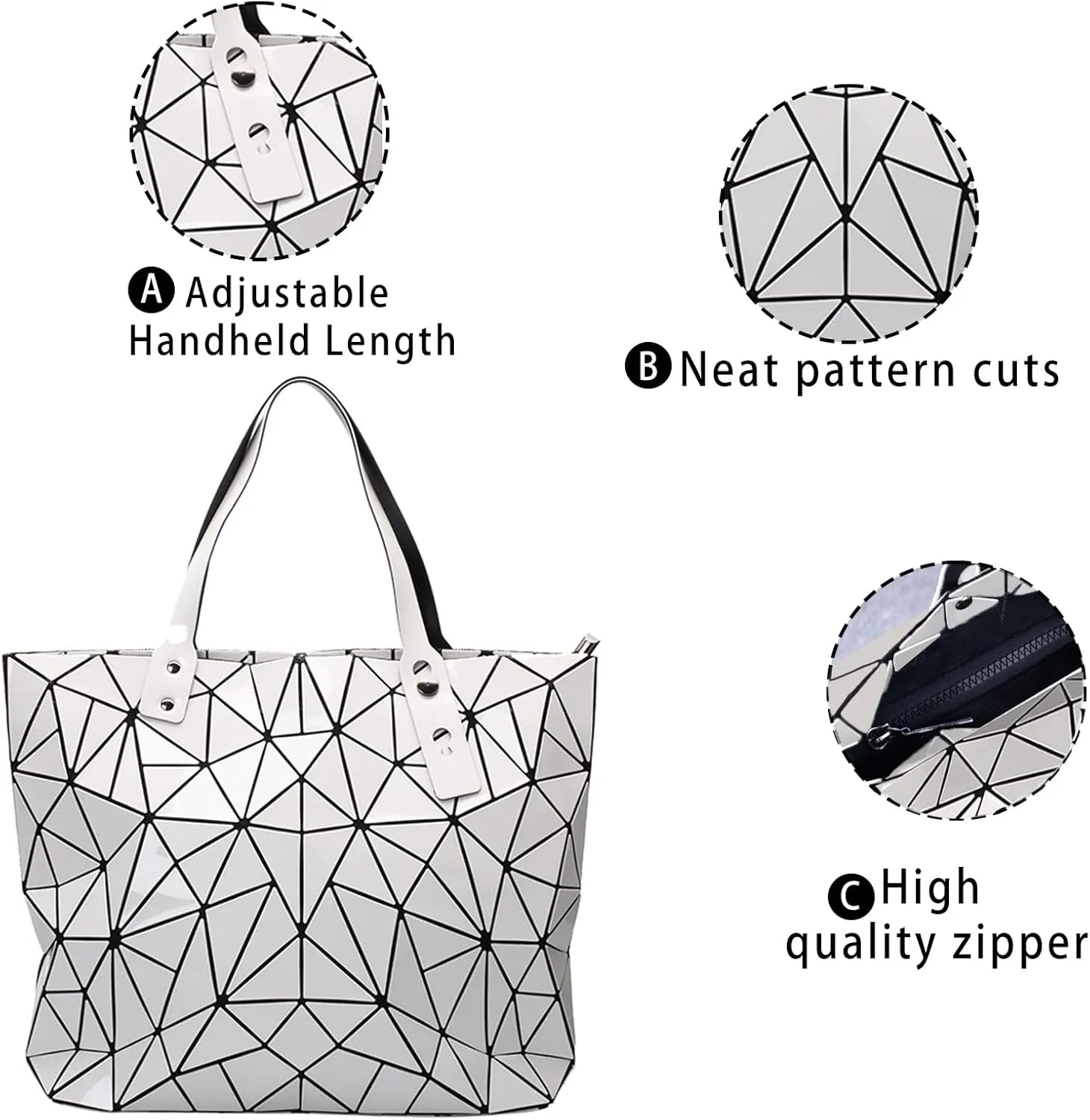 Tote Bag for Women, Women's Shoulder Handbags,Geometric Lattice Bag for Women Suitable for Christmas, Party,Travelling