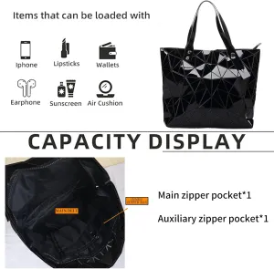 Tote Bag for Women, Women's Shoulder Handbags,Geometric Lattice Bag for Women Suitable for Christmas, Party,Travelling