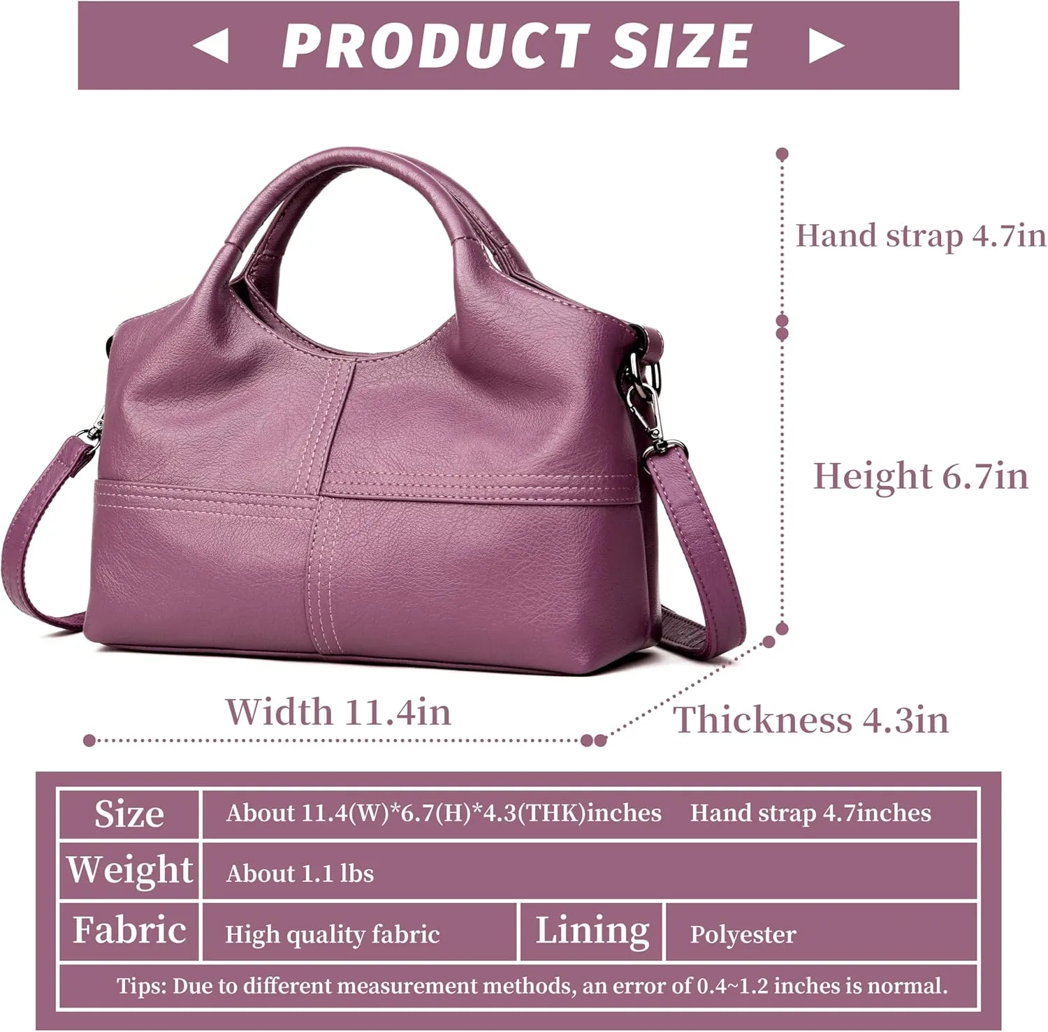 Tote Bag For Women Work Shoulder Crossbody Top Handle Purse with Zipper Handbags With Adjustable Strap