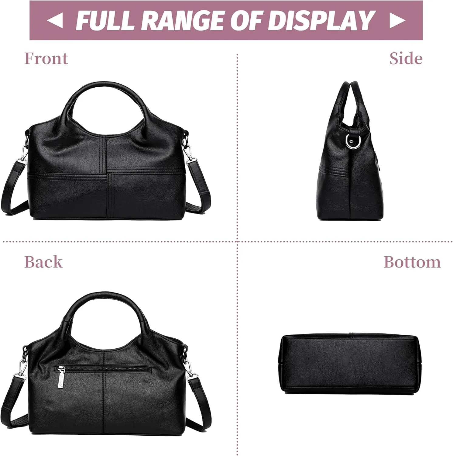 Tote Bag For Women Work Shoulder Crossbody Top Handle Purse with Zipper Handbags With Adjustable Strap