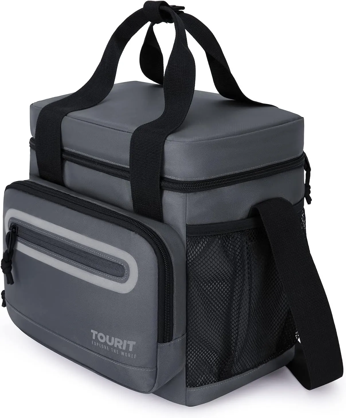 TOURIT Large Lunch Bag 14L Insulated Lunch Box Lunch Cooler for Men Women Work, Black