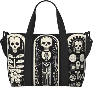 Travel Duffle Bag Fanny Skull Skeleton Weekender Overnight Bags Luggage Bag for Women Men Waterproof Sports Gym Bag Hand Bag with Shoulder Strap