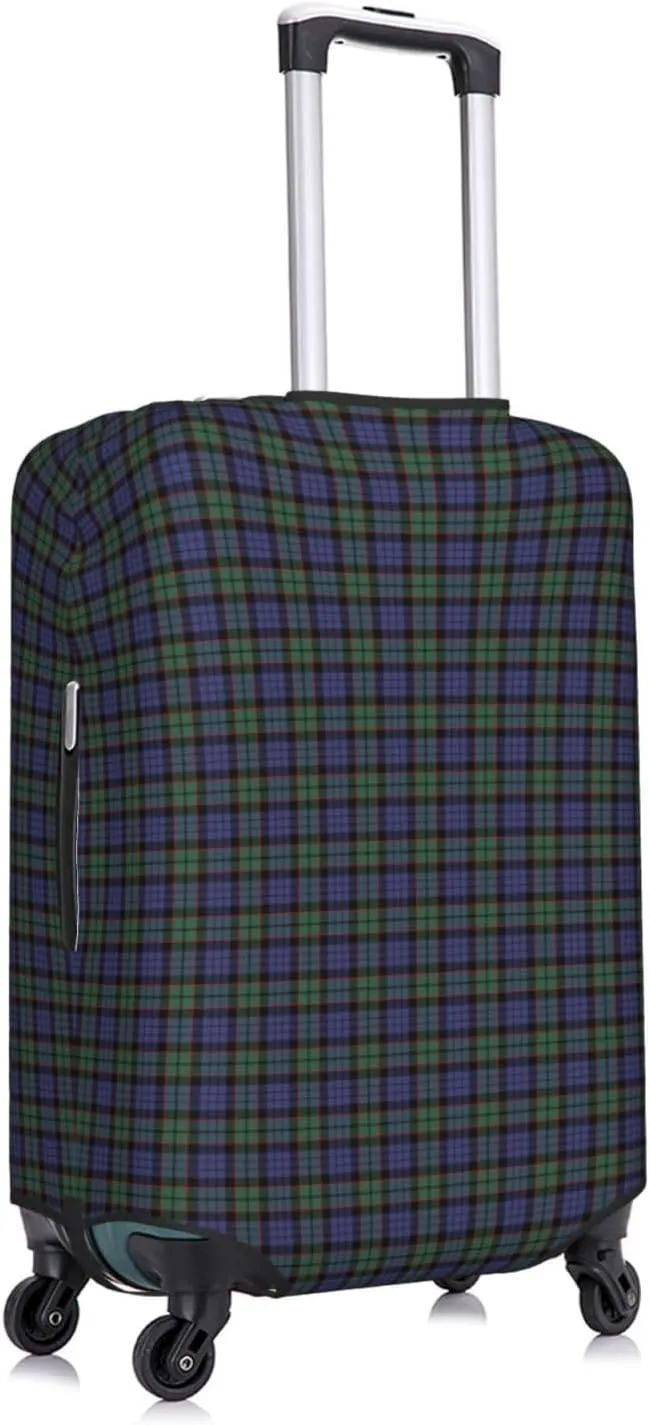 Travel Luggage Cover, Fletcher Modern Tartan Suitcase Protector Fits 18-32 Inch Baggage Cover Small