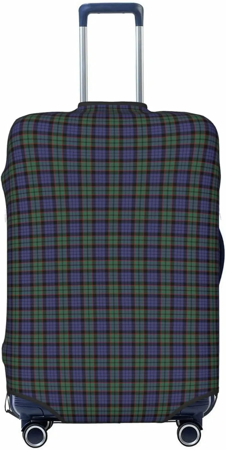 Travel Luggage Cover, Fletcher Modern Tartan Suitcase Protector Fits 18-32 Inch Baggage Cover Small