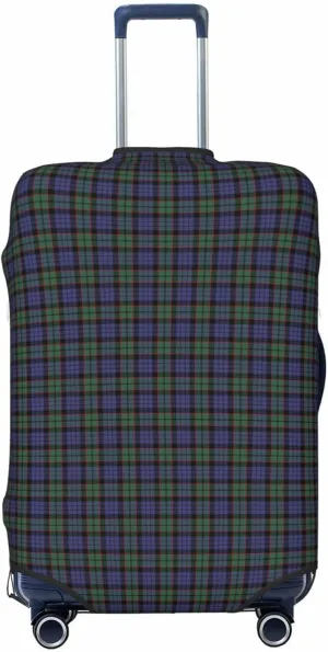 Travel Luggage Cover, Fletcher Modern Tartan Suitcase Protector Fits 18-32 Inch Baggage Cover Small