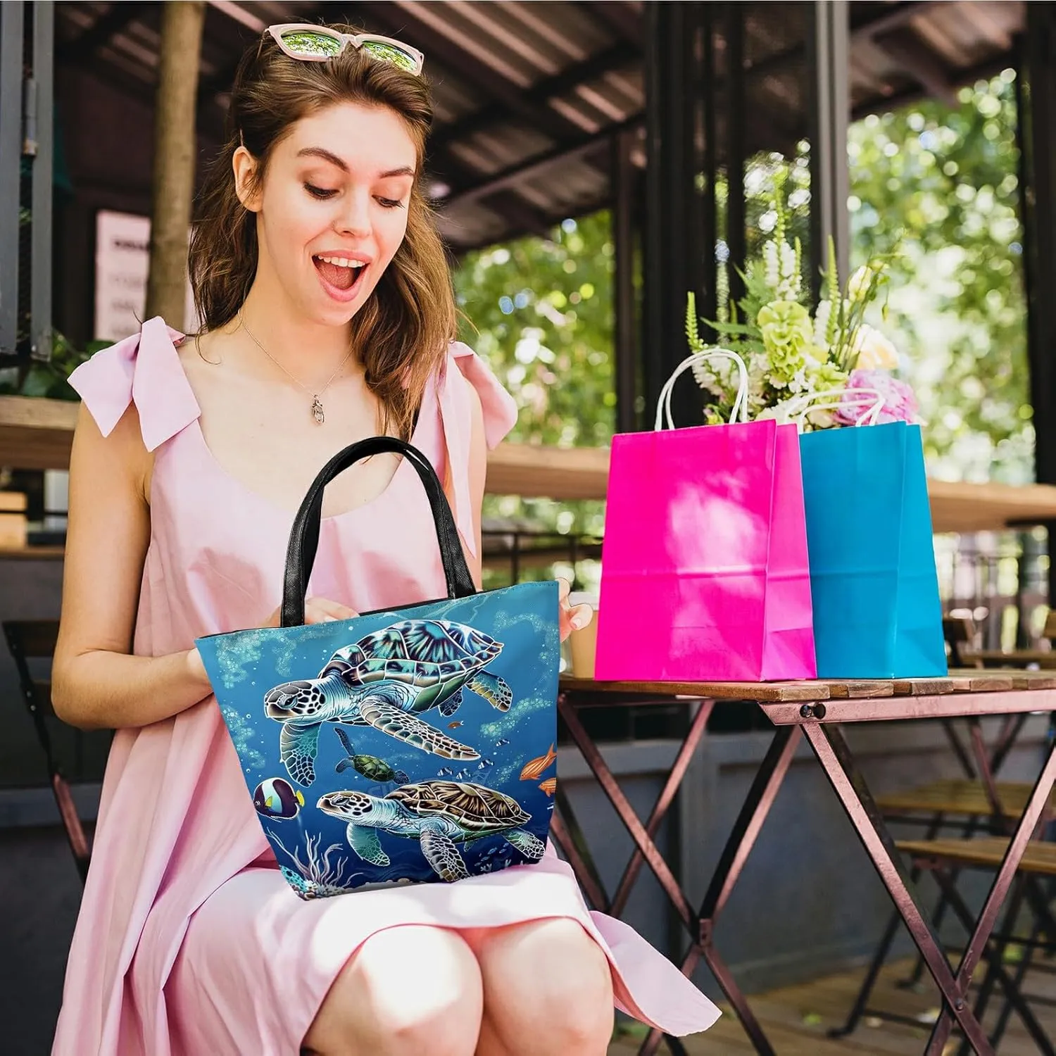 Travel Tote Bags Leather Purses for Women, Shoulder Bag with Zipper, Top Handle Ladies Shoulder Bags