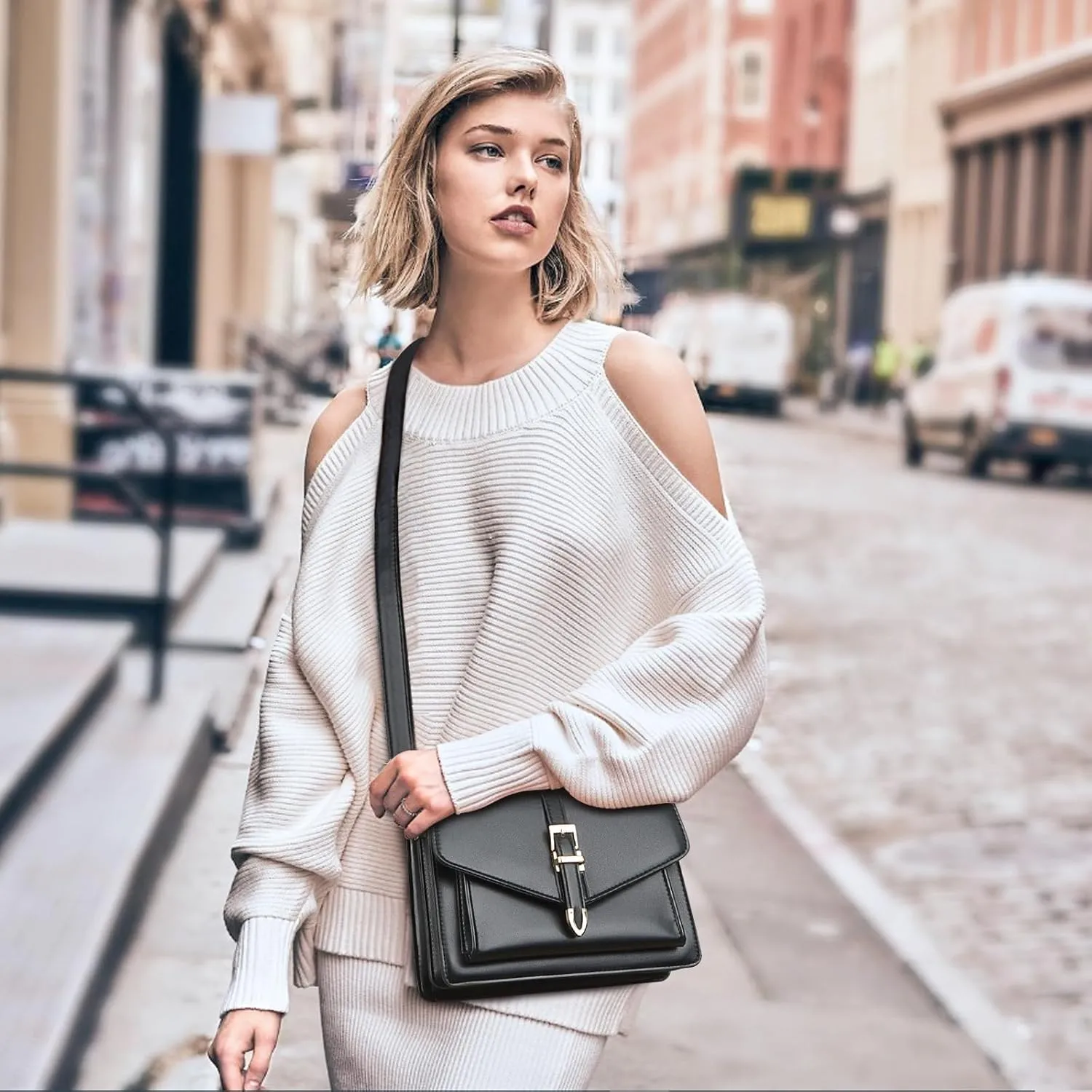 Travistar Crossbody Bags for Women - Small Cross Body Purse Leather Top-handle Handbags Trendy Shoulder Bag Satchel Purses