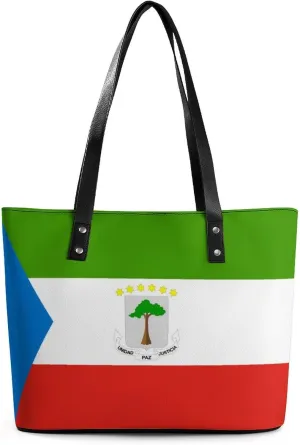 Trendy Cape Verde Flag Large Tote Bag for Women Leather Everyday Handbag