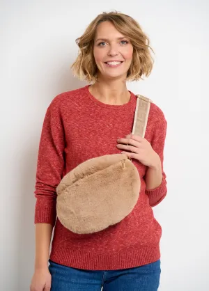 Trendy faux fur fanny pack