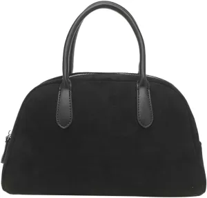 Trendy Suede Tote Bag for Women Retro Top Handle Purse Shoulder Bag Minimalist Fall Winter Suede Handbag