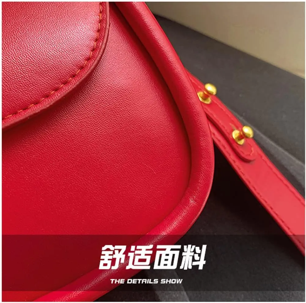 Trendy Women's Small Leather Handbag - Cute Top Handle Crossbody Satchel Bag (White)