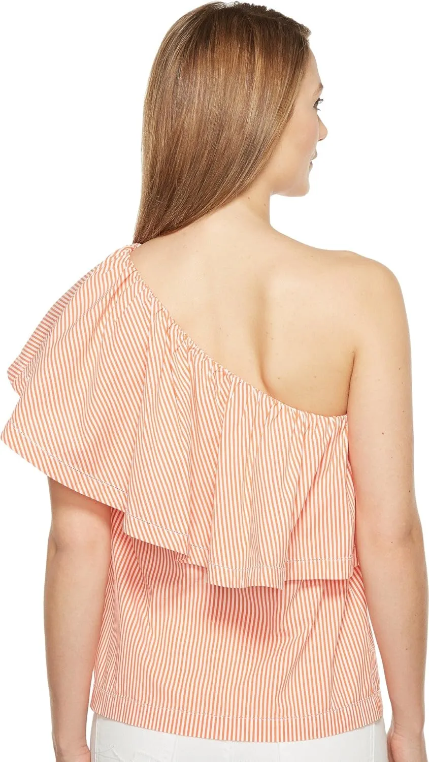 Trina Turk Women's Mayreau Ruffle Shirting One Shoulder Top
