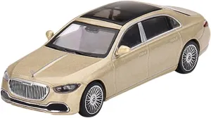 TrueScale Miniatures MINI GT 1/64 Mercedes Maybach S680 Champagne Metallic Right Handle, Finished