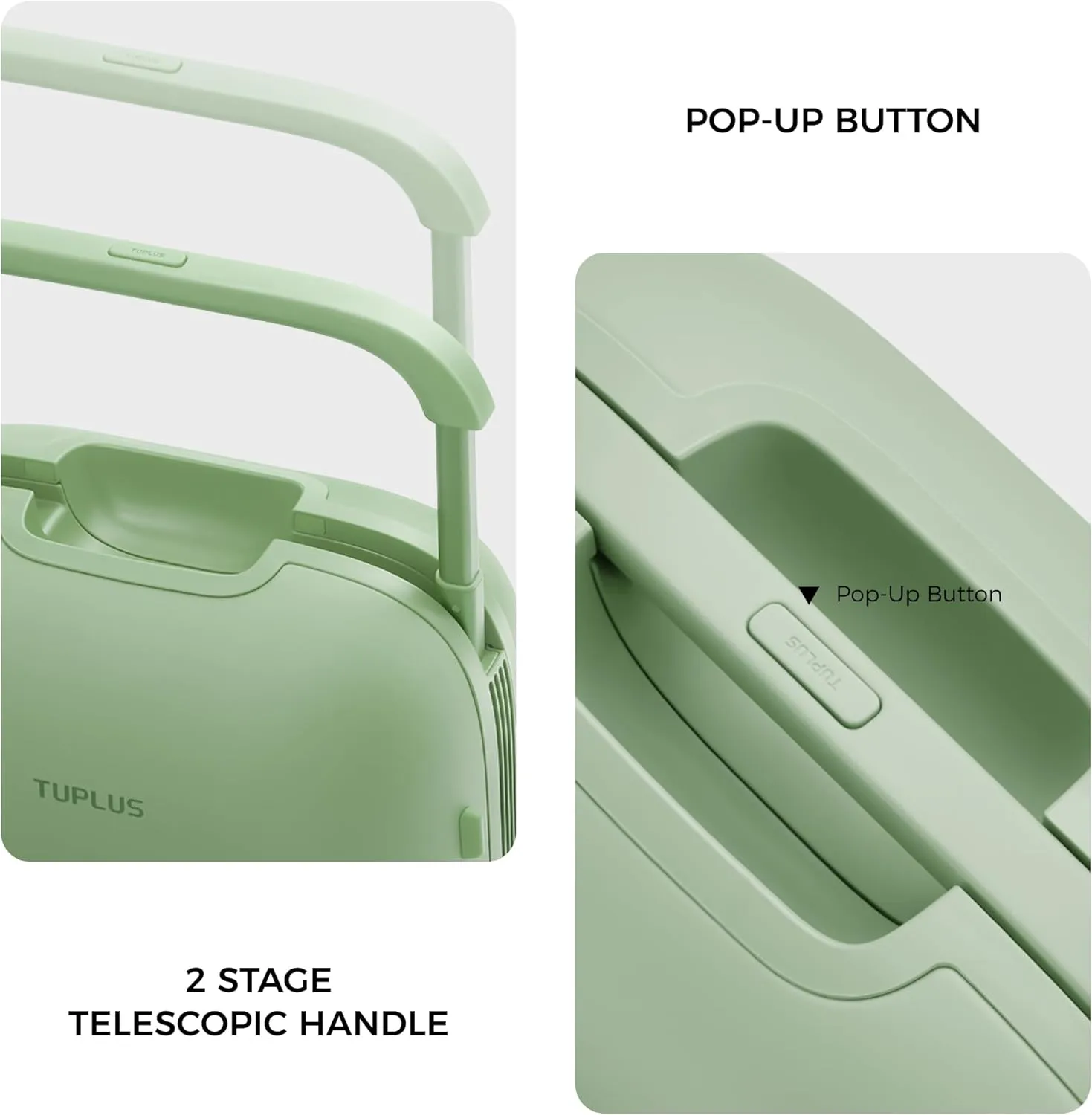 TUPLUS Suitcase ABS Hard Shell Luggage Hold Check in Travel Case with 4 Spinner Wheels,TIME CAPSULE COLLECTION