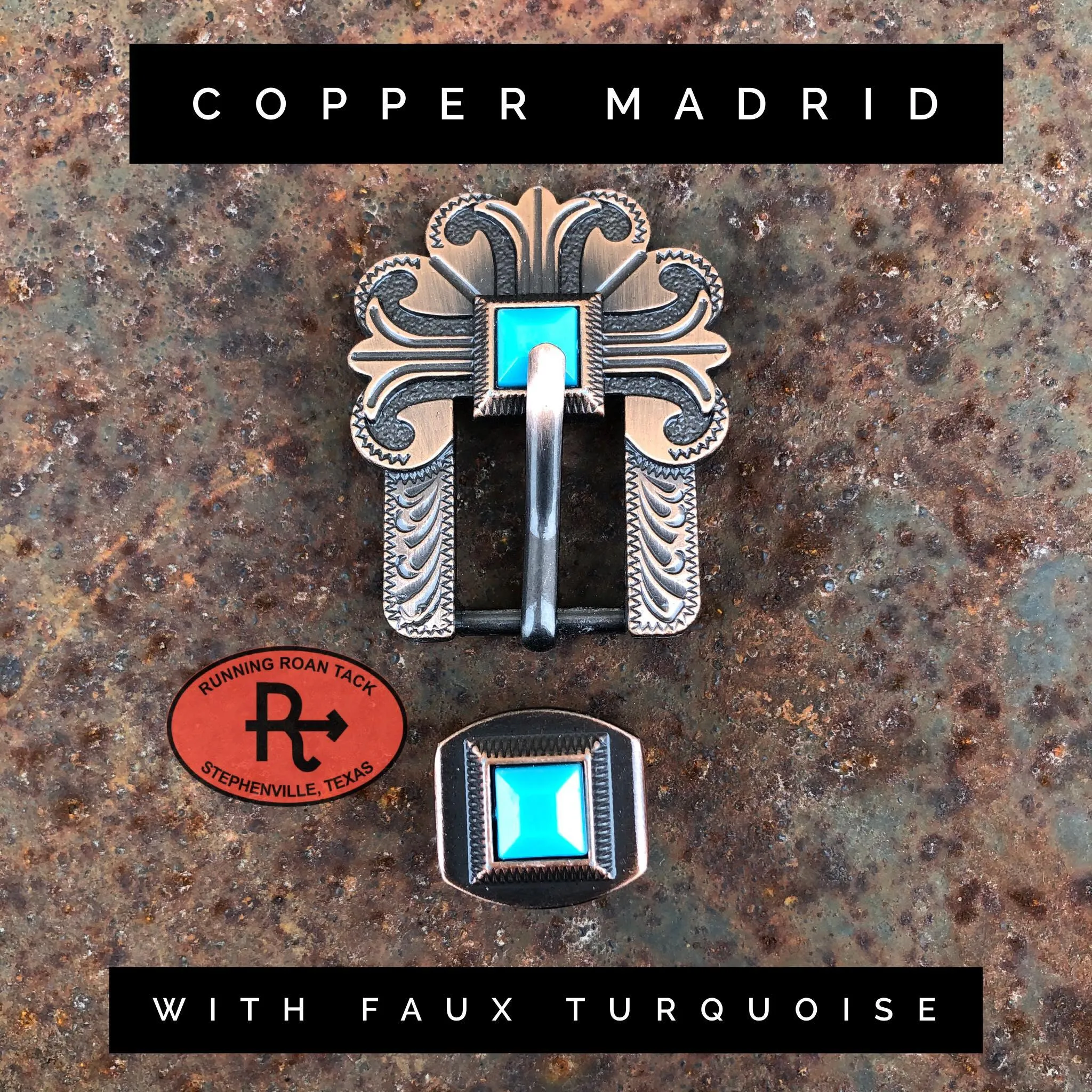 Turquoise Floral Mini Saddle Bag with Your Choice of Buckle and Fringe for Phone, Keys, Roping Powder, etc