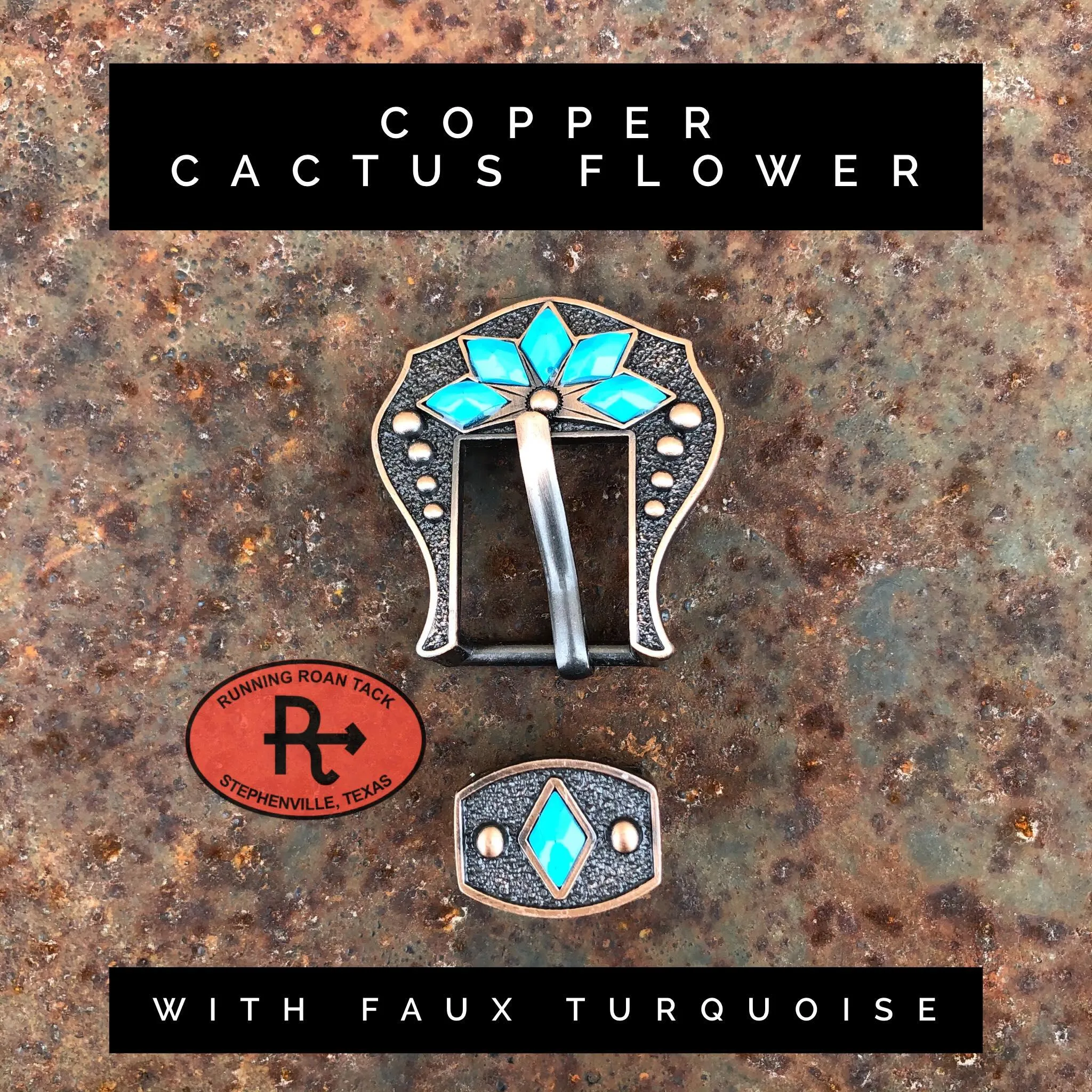 Turquoise Floral Mini Saddle Bag with Your Choice of Buckle and Fringe for Phone, Keys, Roping Powder, etc