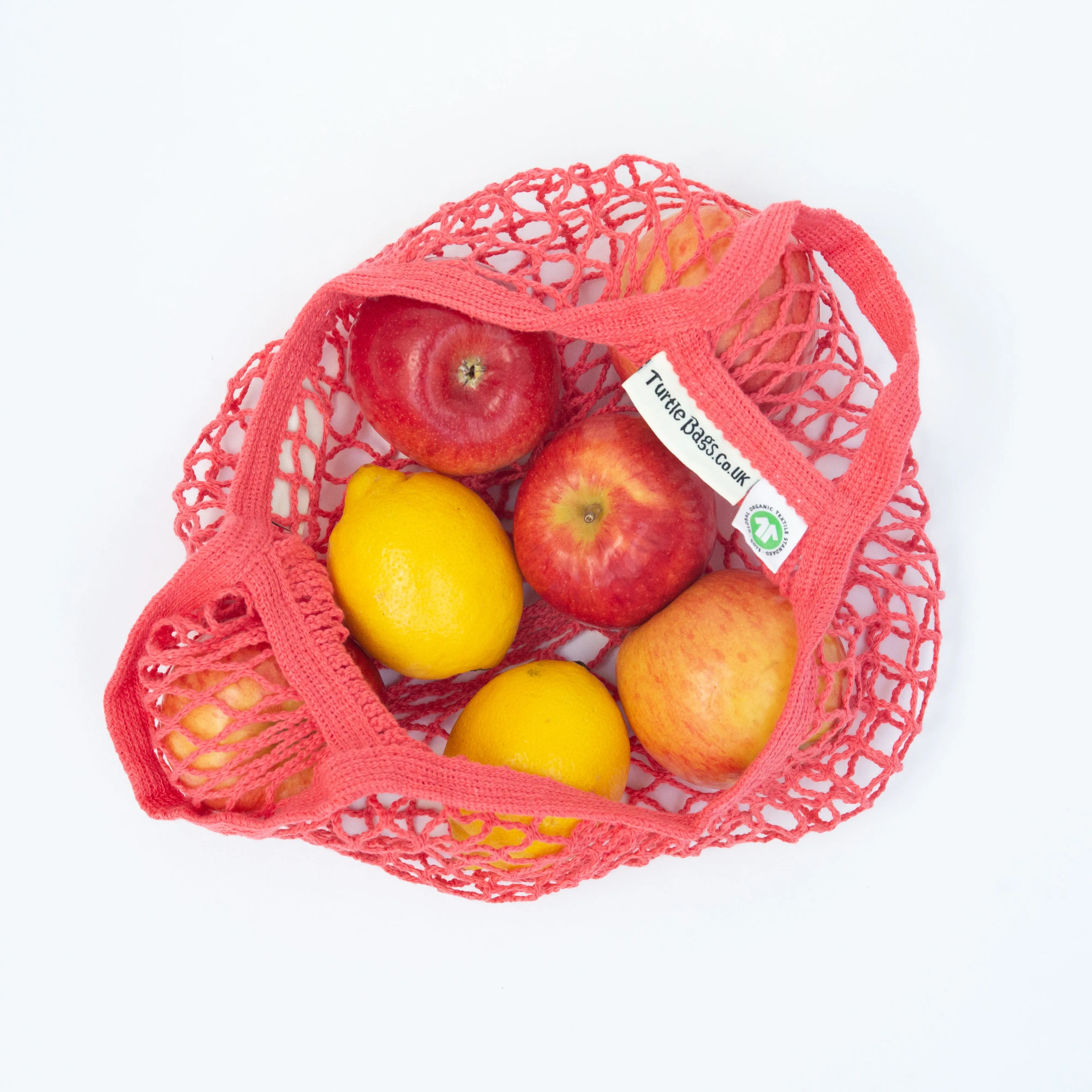 Turtle Bags Kids Small String Bag - Coral Red