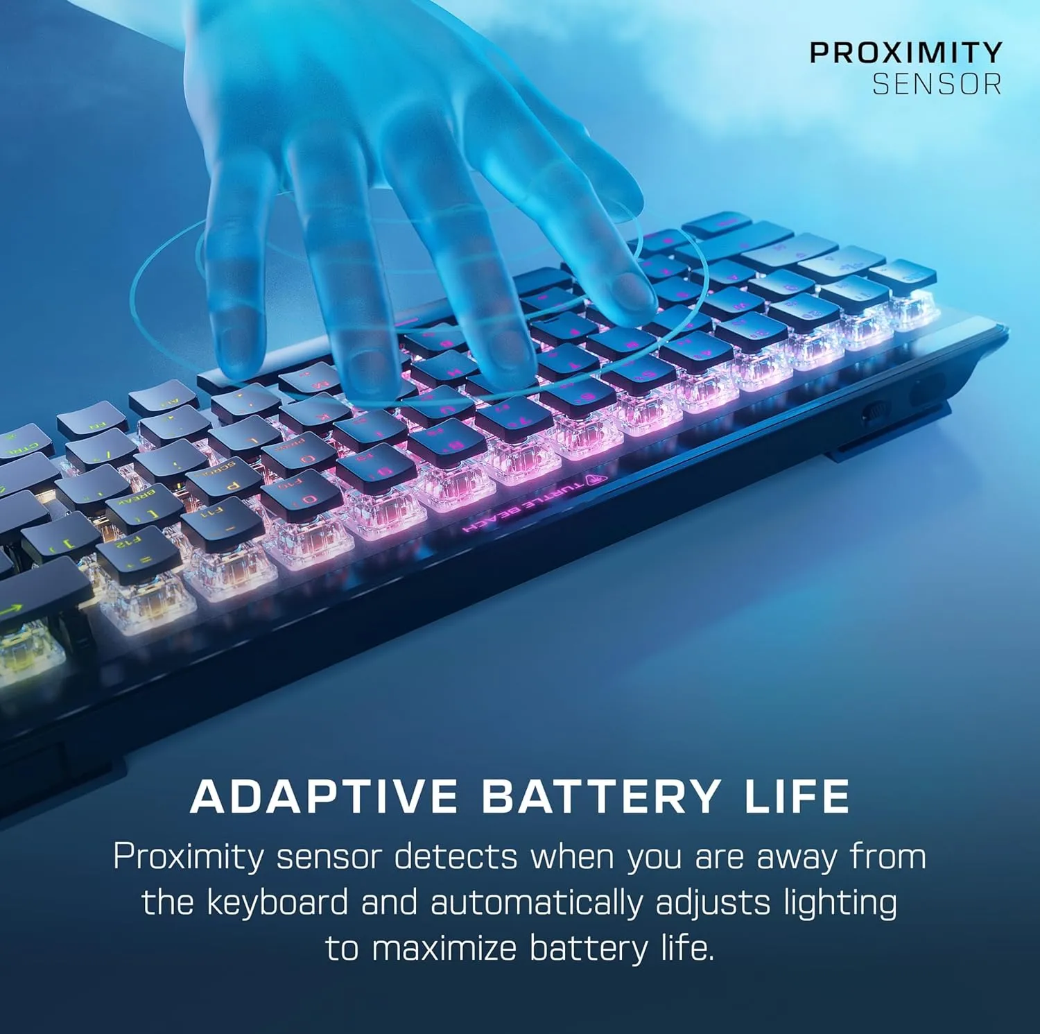 Turtle Beach Vulcan II Mini Air 65% Wireless Optical Mechanical Gaming Keyboard, Bluetooth, Customizable RGB Lighting, Detachable Cable, Smart Keys, On-Board Profiles, 200M Keystroke Life – Black