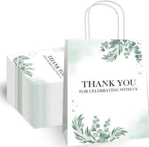uhearem wedding gift bag, 50Pcs welcome bags for wedding guests, wedding guest gifts favors bags,wedding welcome bag stuffers items (leaf)