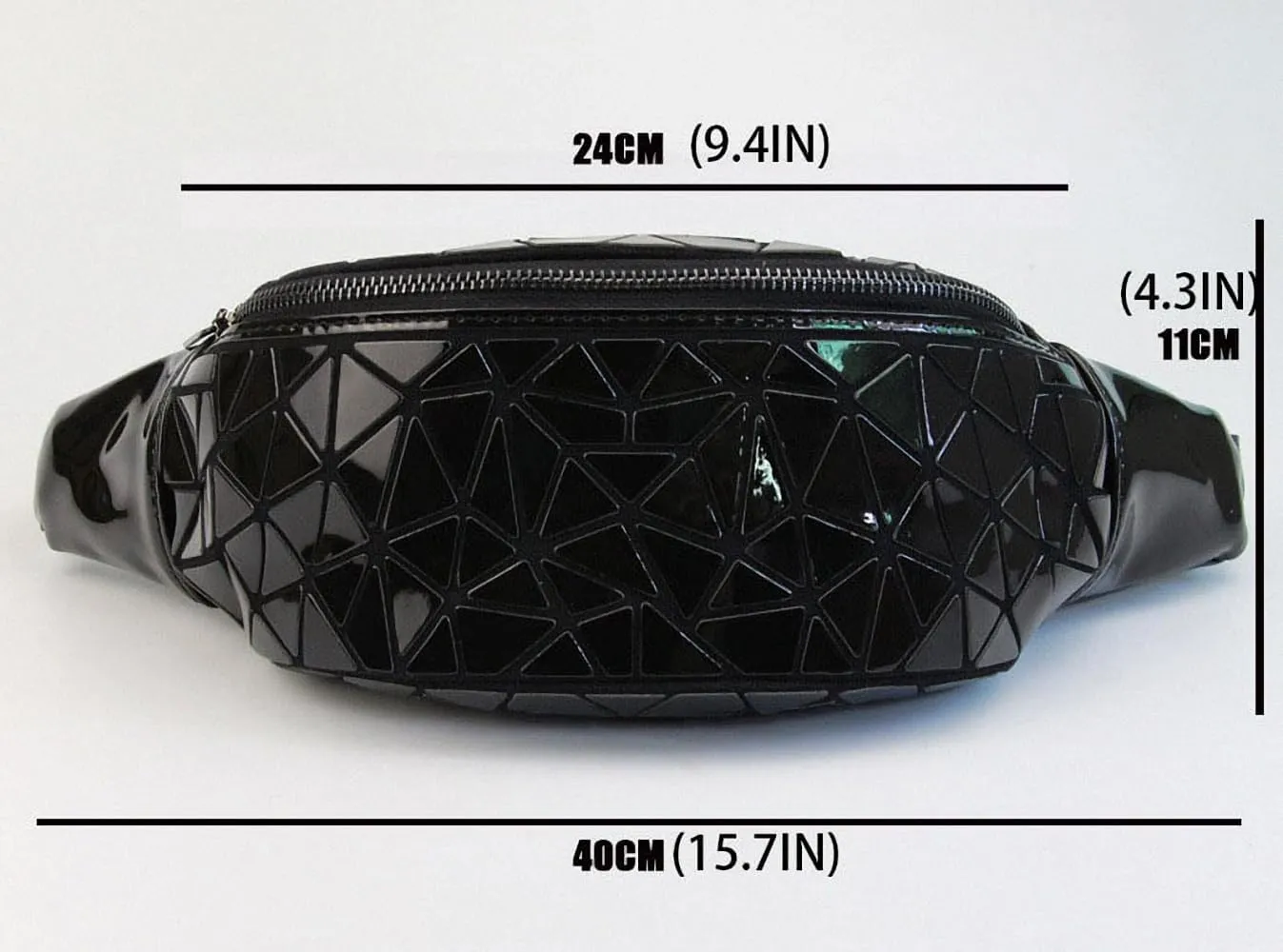 Ulalaza Geometric Lattice Luminous Purse Chain Crossbody Clutch Purses Tote Handbags Holographic for Women