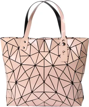 Ulalaza Geometric Lattice Luminous Purse Chain Crossbody Clutch Purses Tote Handbags Holographic for Women