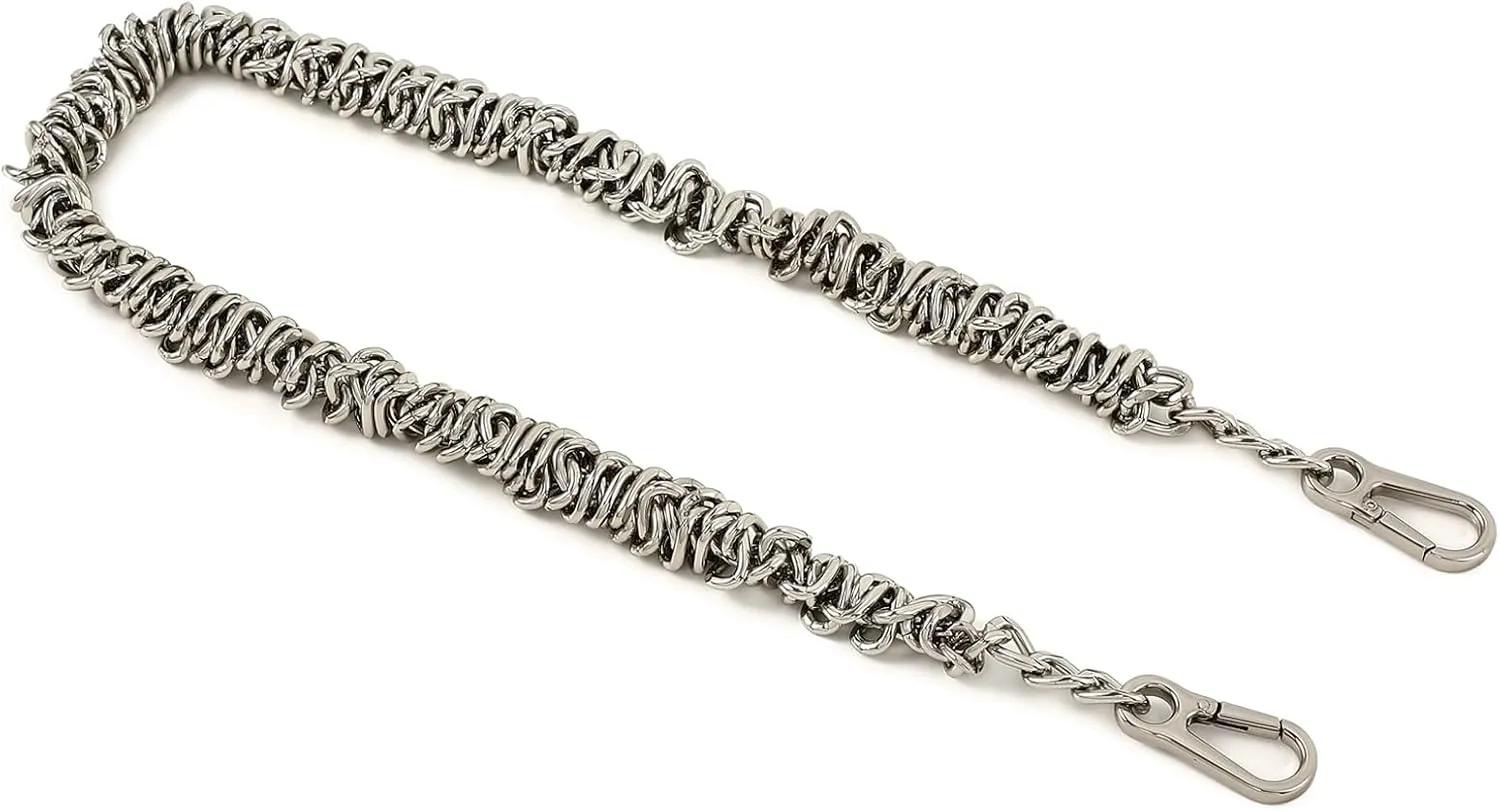 Unique Metal Bag Chains Purse Handles Shoulder Strap Replacement Accessories Charms for Handbags(Silver 23 Inch)