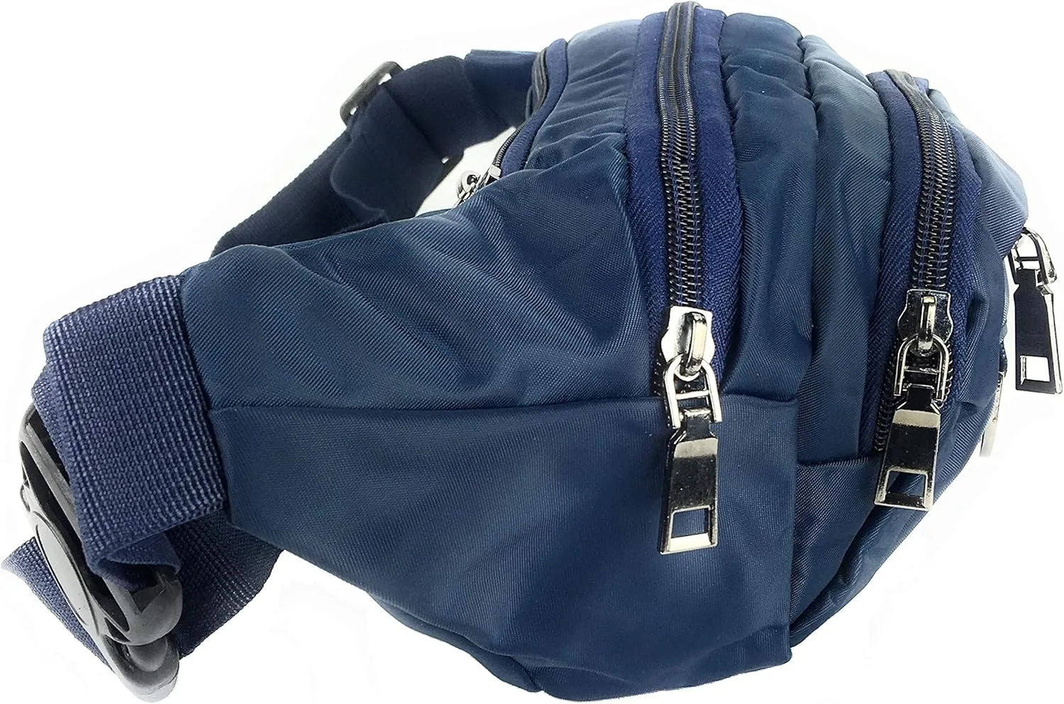 Unisex Adult 4-Pocket Style Bum Bag Waist Fanny Pack (Blue)