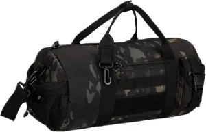 UNISTRENGH Tactical Duffle Cylinder Packs MOLLE Handbag Gear Military Travel Carry On Bag with Detachable Shoulder Strap (Black Scorpion Camouflage)