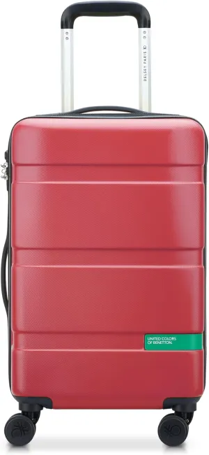 United Colors of Benetton Now Hardside Luggage with Spinner Wheels, Red, Carry-On 19 Inch
