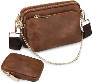 Uromee Crossbody Bags for Women Fashion Shoulder Purse Fanny Pack Travel Hiking Detachable Pouch Adjustable Strap