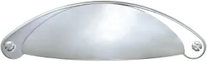 Utopia Alley Elgin Bin Pull Handle - Vintage Cabinet Hardware with Hand Finished Polished Chrome - 2.5" Center to Center (5)