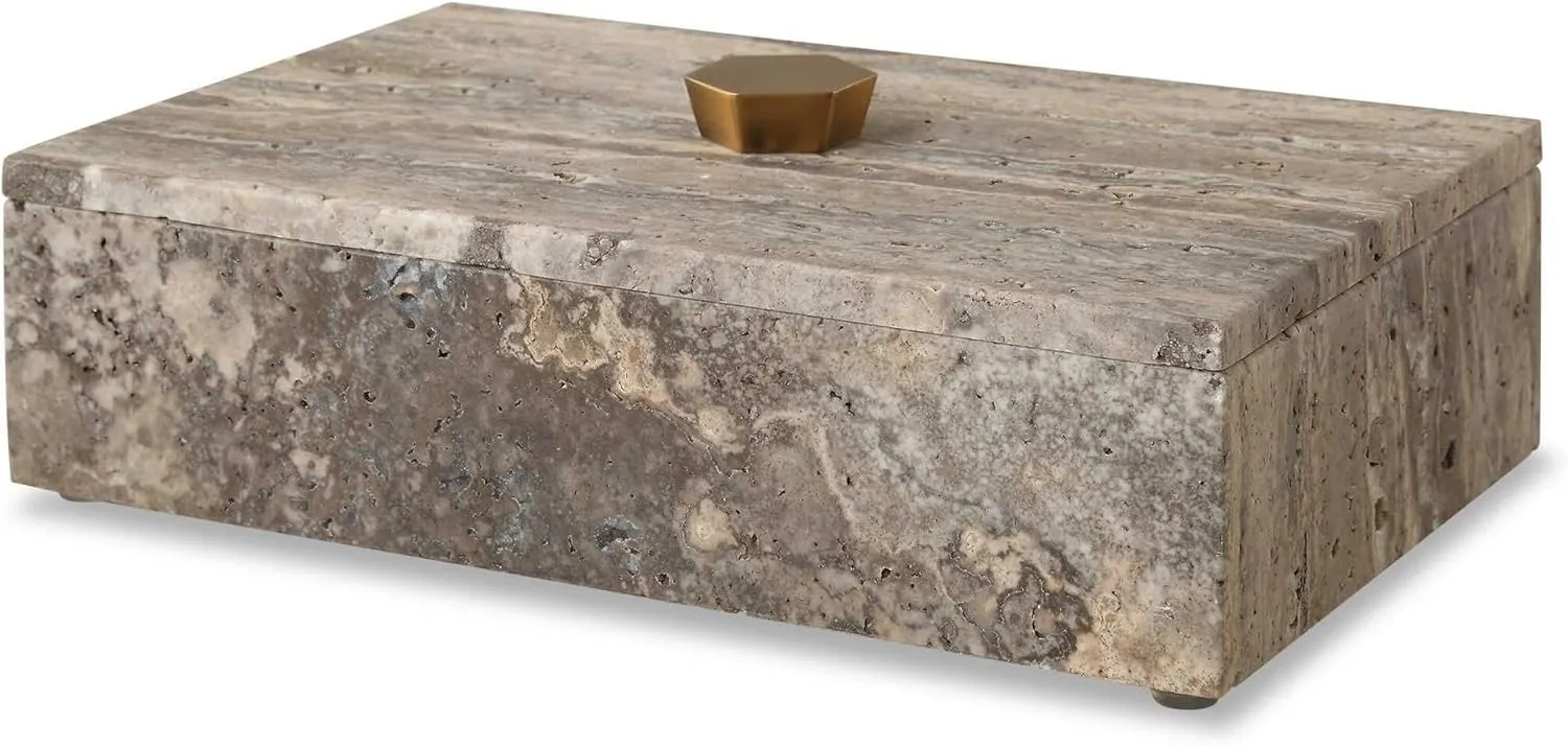 Uttermost 18153 Griseus - Stone Box-2.75 Inches Tall and 9.5 Inches Wide