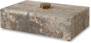 Uttermost 18153 Griseus - Stone Box-2.75 Inches Tall and 9.5 Inches Wide