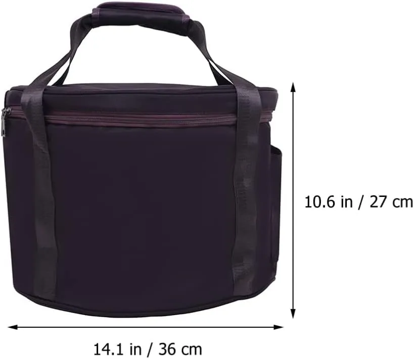Vaguelly Singing Bowl Carrying Case Crystal Singing Bowl Carrying Case Bag 12inch Sound Healing Instrument Travel Carry Case Bag For Sound Healing and Meditation Purple