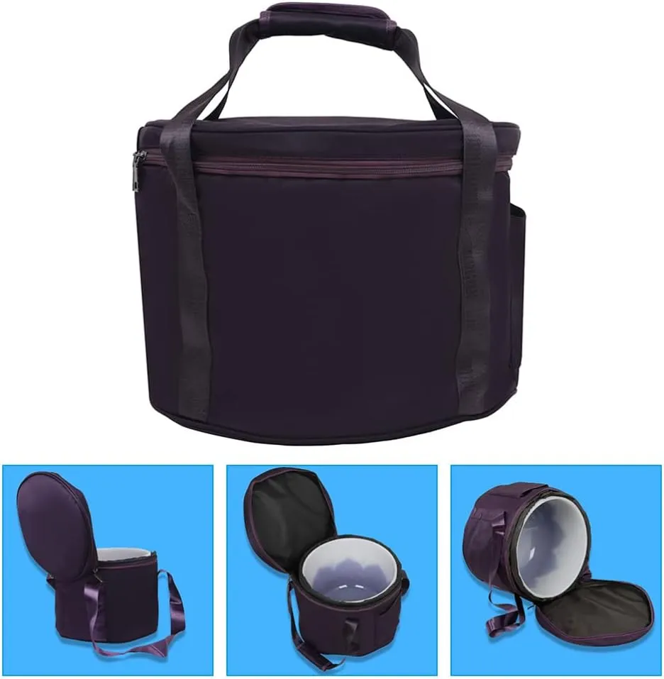 Vaguelly Singing Bowl Carrying Case Crystal Singing Bowl Carrying Case Bag 12inch Sound Healing Instrument Travel Carry Case Bag For Sound Healing and Meditation Purple