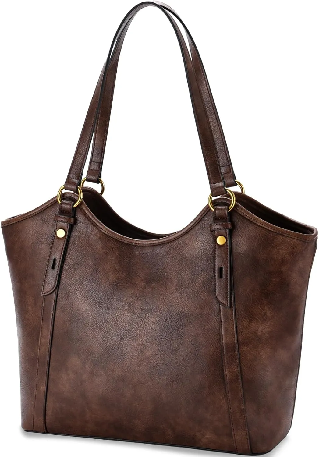 VASCHY Tote Bag Purse for Women, Fashion Large Vegan Leather Top Handle Satchel Shoulder Bag Handbag with Zipper for Work