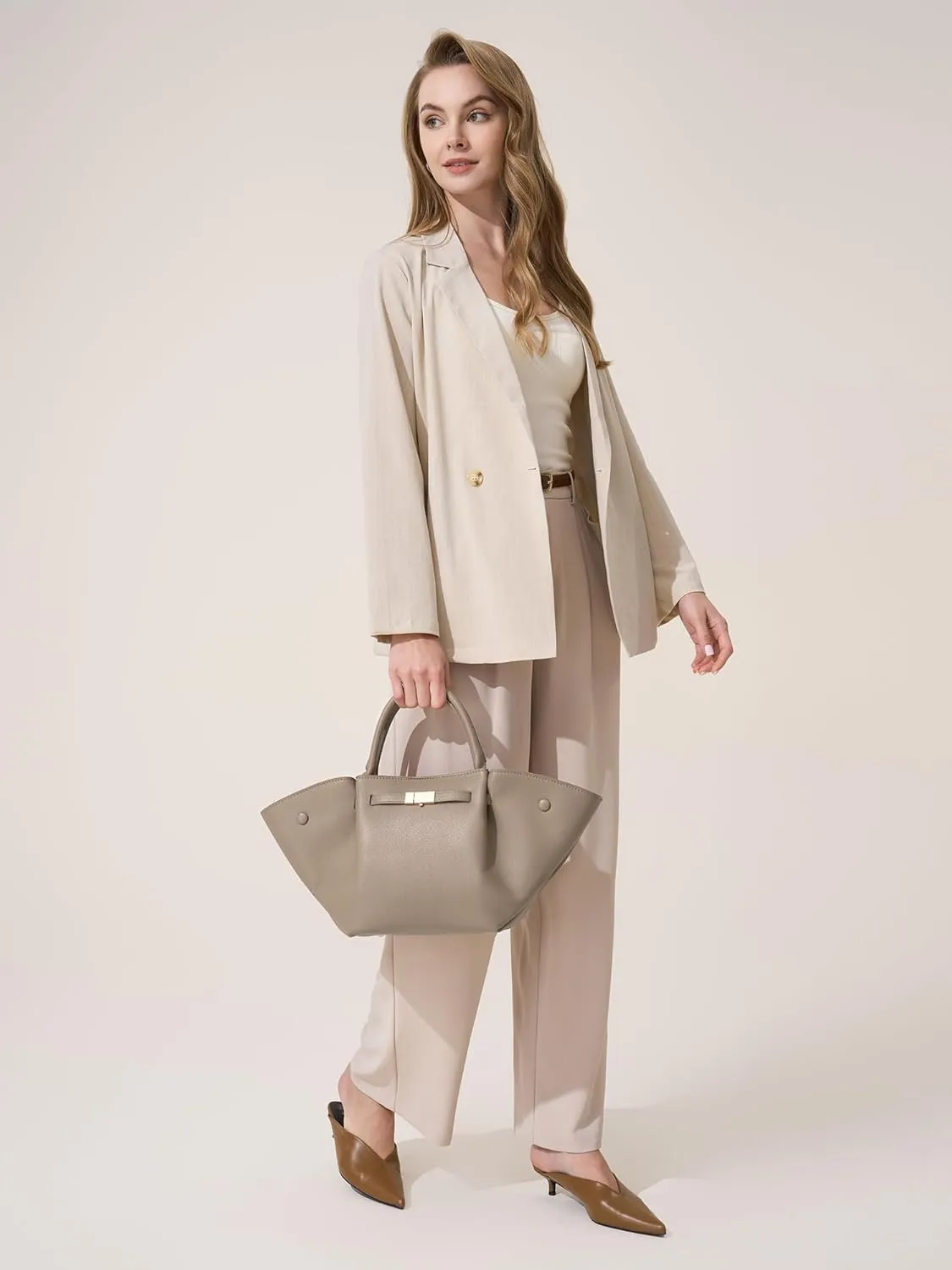 Vegan Leather Tote Bags Dressy Top Handle Purses and Handbags for Women Shoulder Bag with Large Capacity