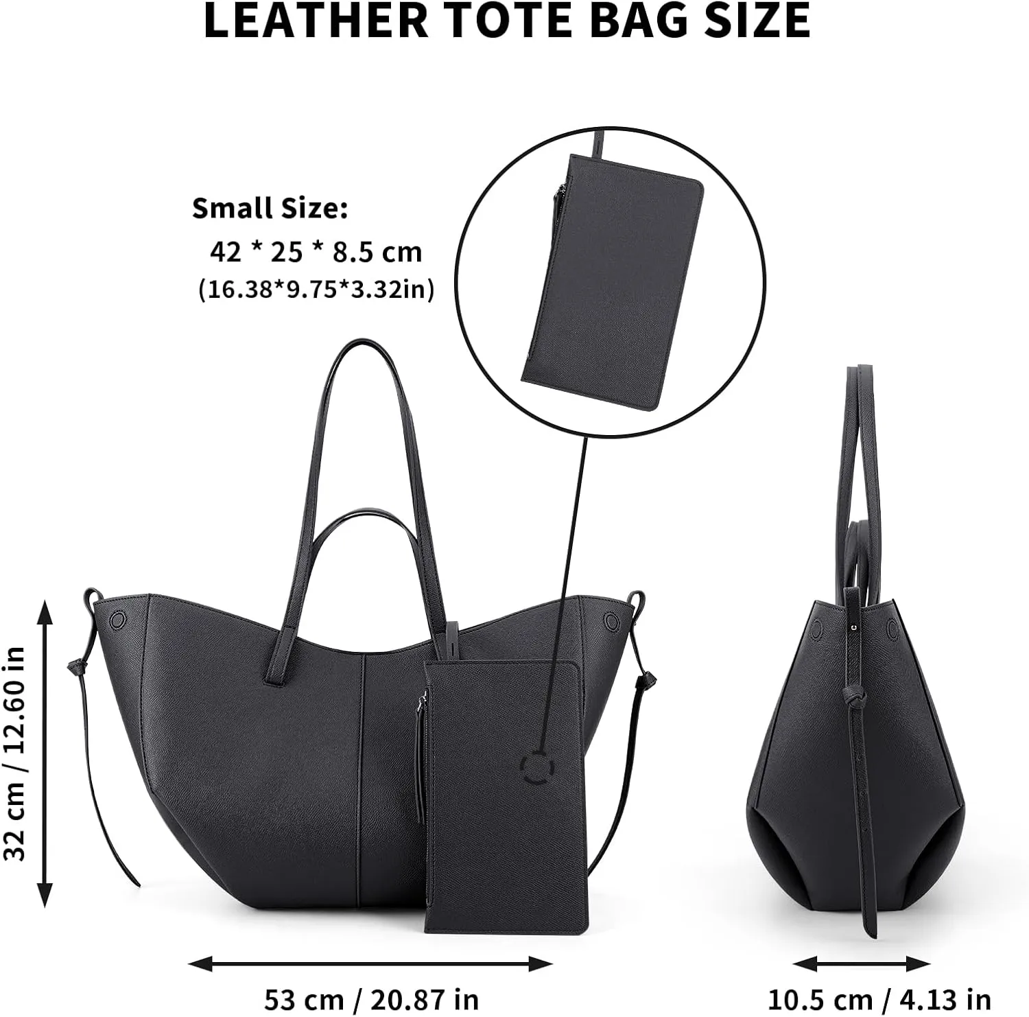 Vegan Leather Tote Handbag Large Capacity Top-handle Purse Shoulder Bags for Woman Trendy Tote Top Handle Satchel