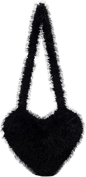 Verdusa Women's Fuzzy Crossbody Shoulder Bags Furry Shoulder Bag Purses