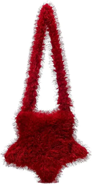 Verdusa Women's Fuzzy Crossbody Tote Bags Furry Shoulder Bag Purse Handbag