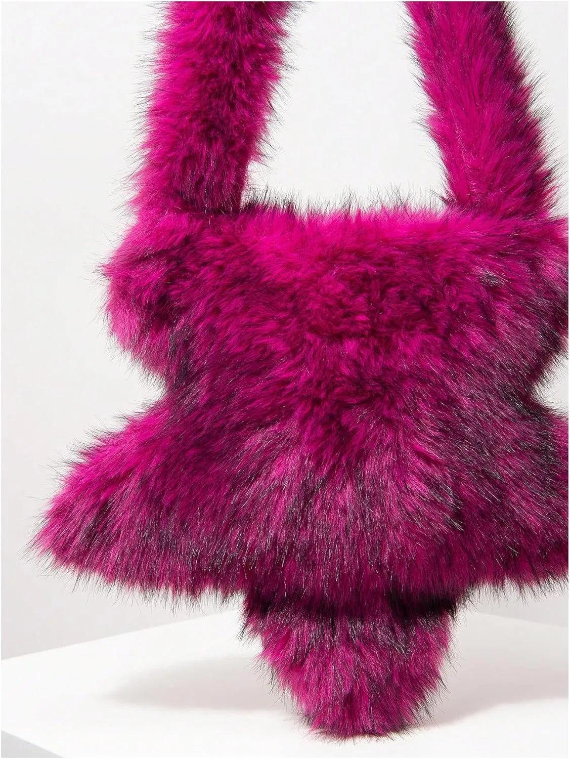 Verdusa Women's Fuzzy Crossbody Tote Bags Furry Shoulder Bag Purse Handbag